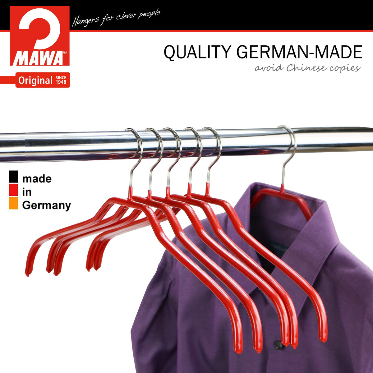 MAWA Silhouette 41-F Hanger, New Red