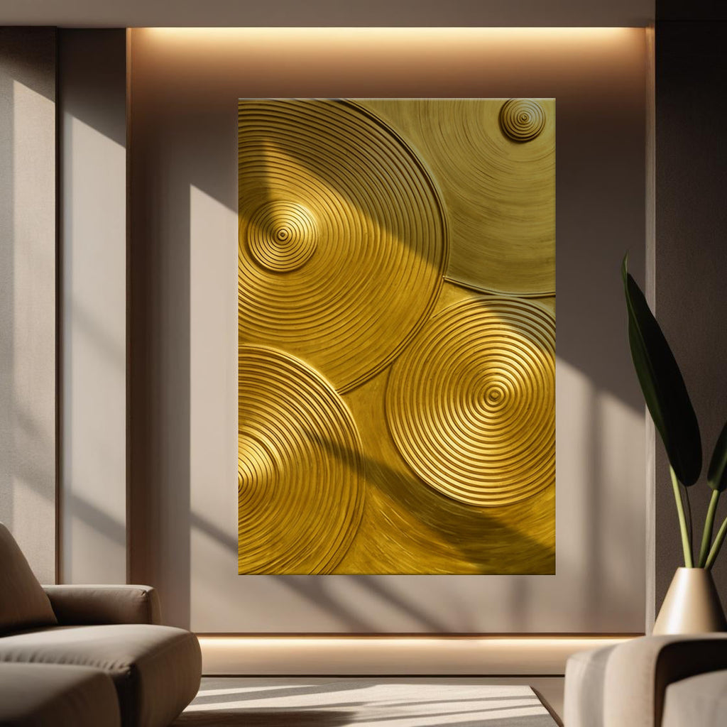 Gold Symphony Canvas Wall Art