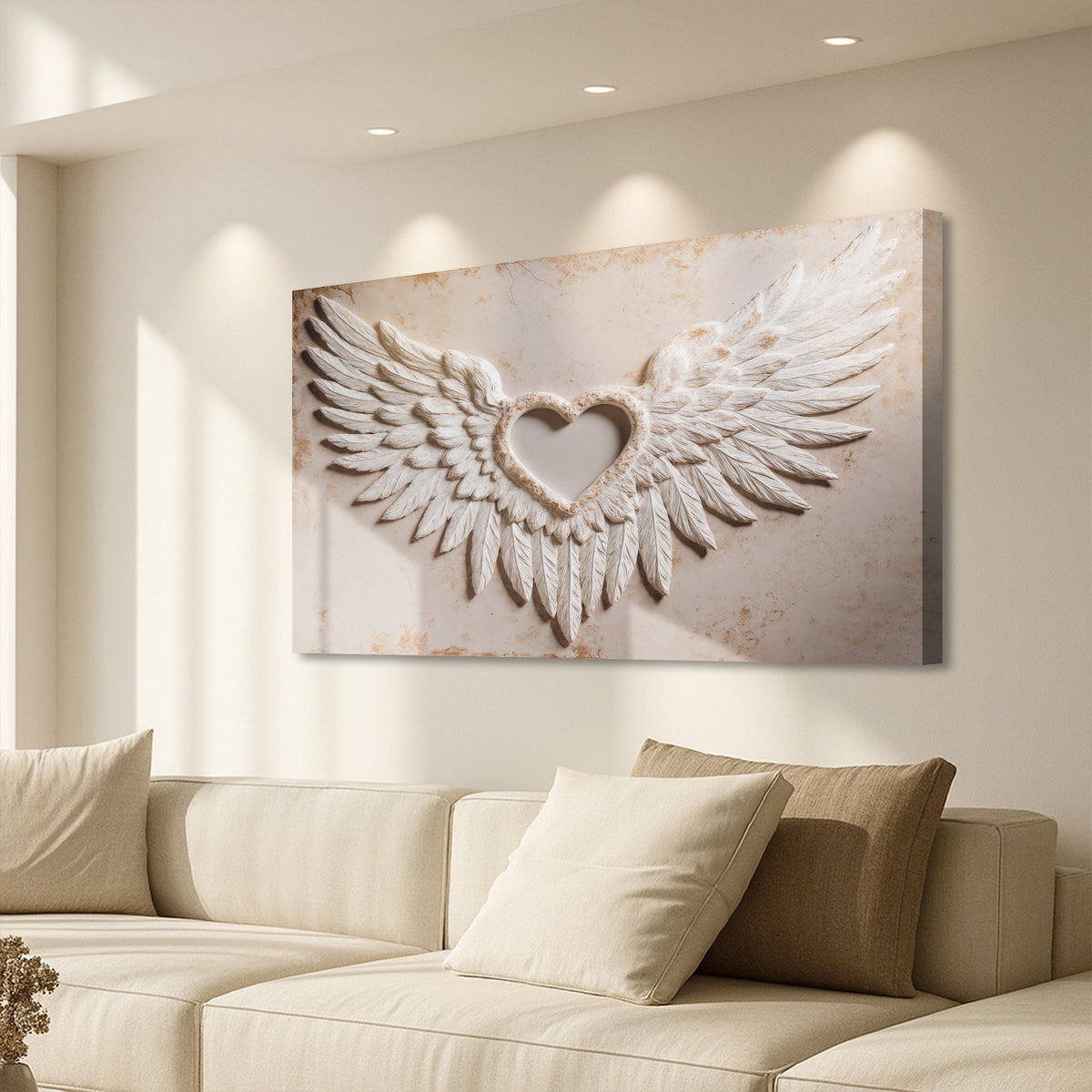 Wings of Love Abstract Canvas Wall Art II