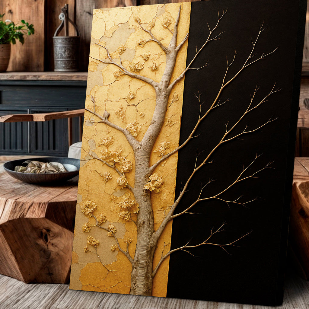 Golden Eclipse Canvas Wall Art