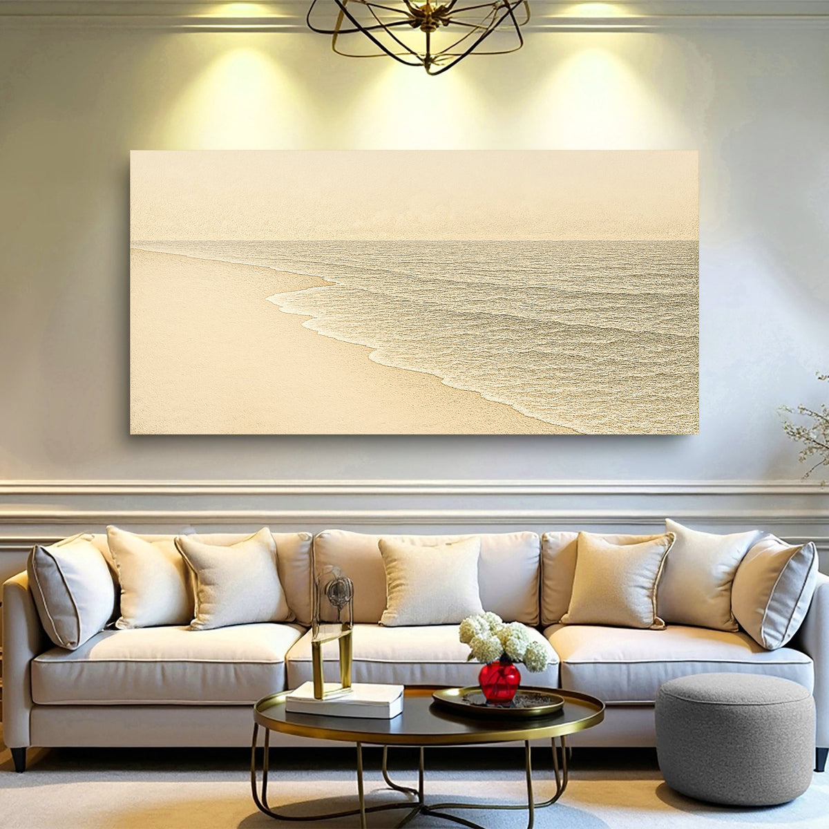 Beach Shoreline Coastal Canvas Wall Art III