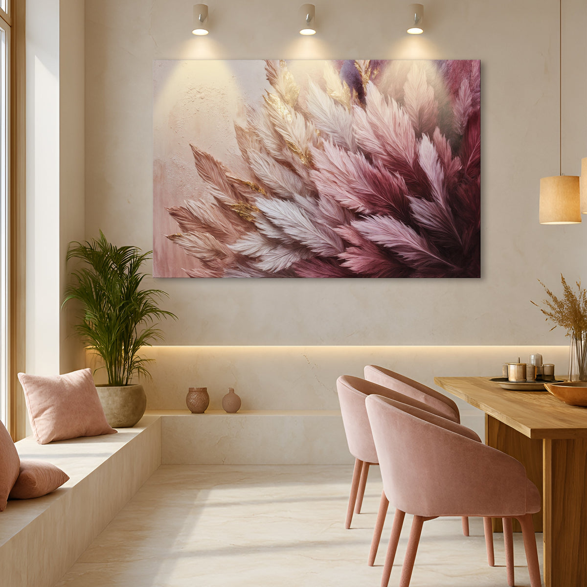 Feather Symphony Canvas Wall Art