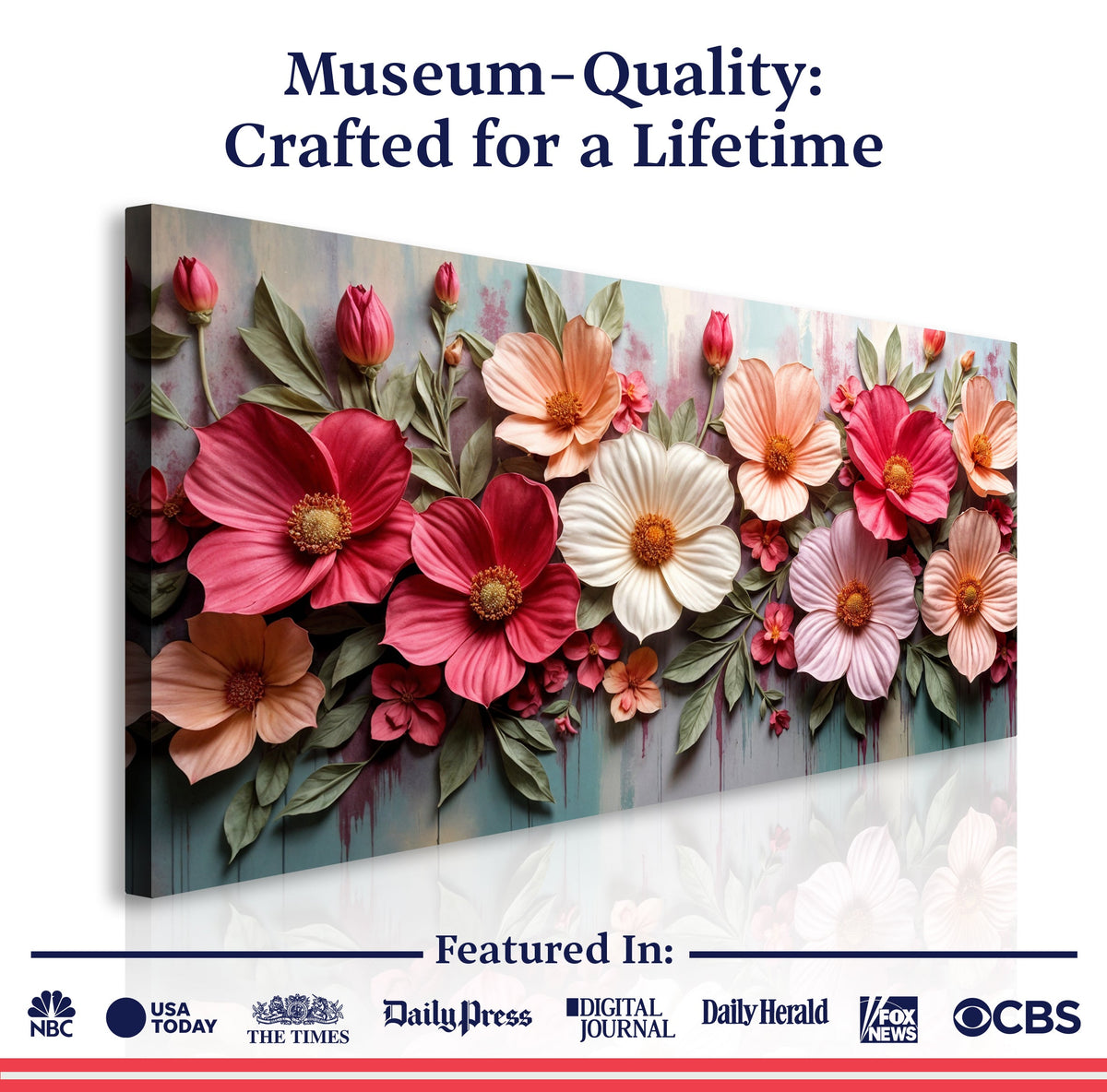 Colorful Floral Realistic Canvas Wall Art II