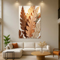 Abstract Autum Leaves Canvas Wall Art