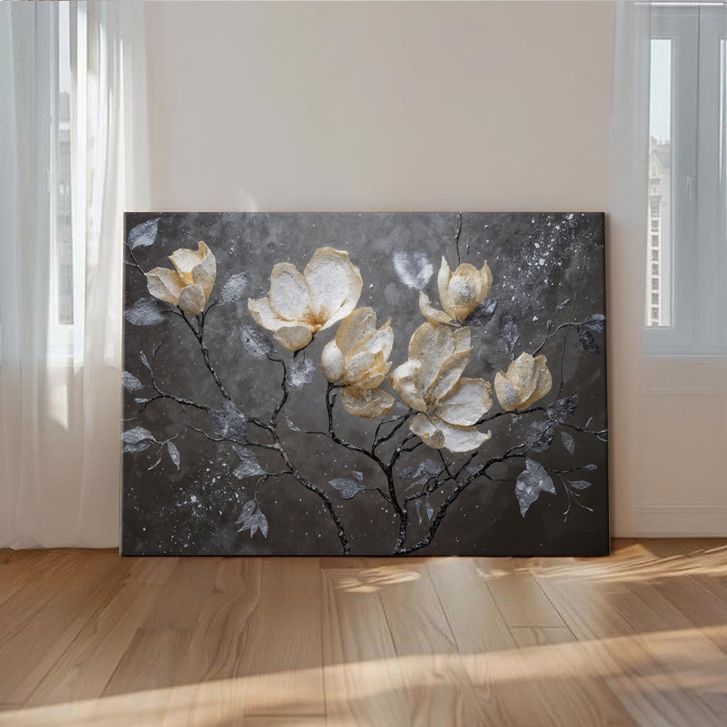 Midnight Magnolias Canvas Wall Art