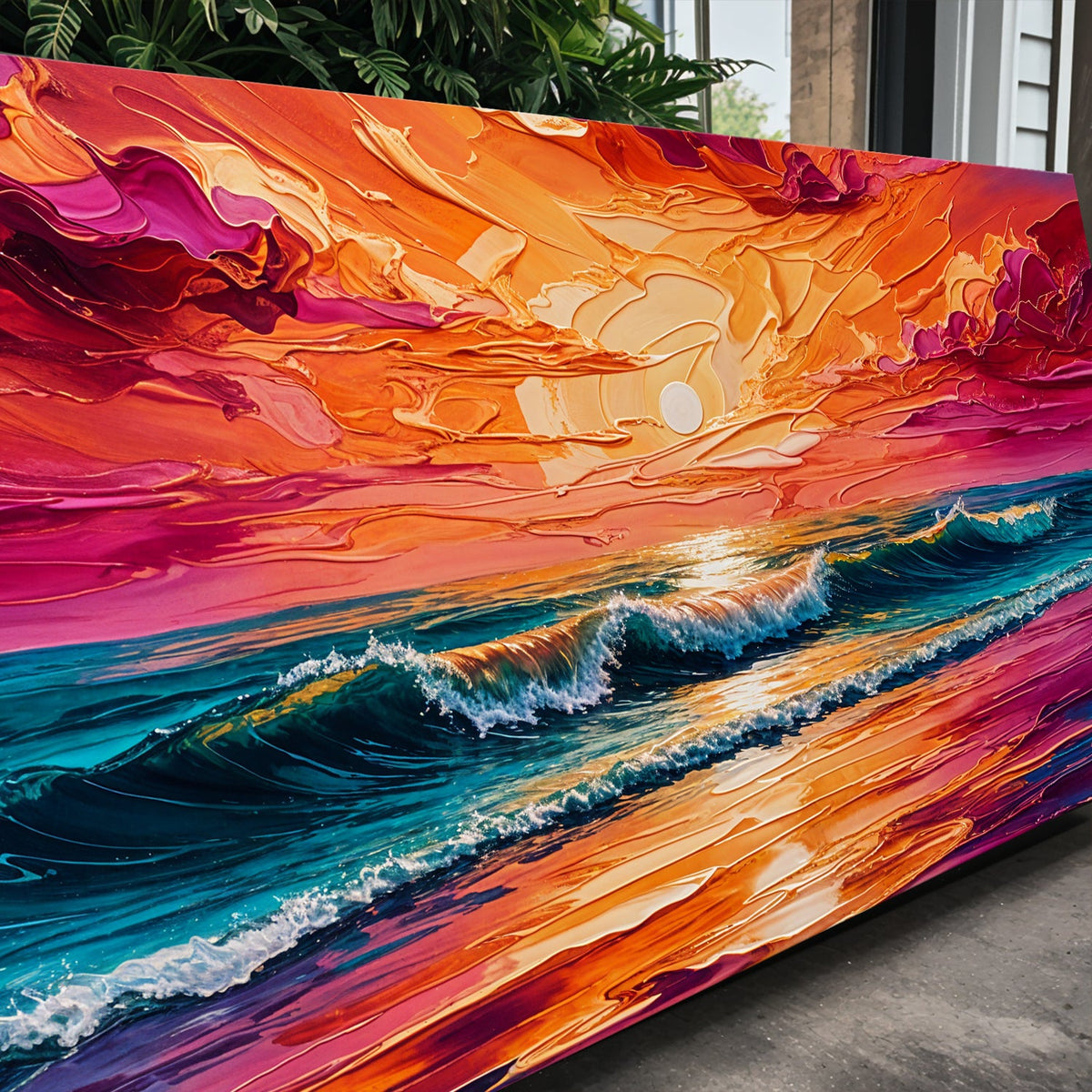 Coastal Sunset Canvas Wall Art