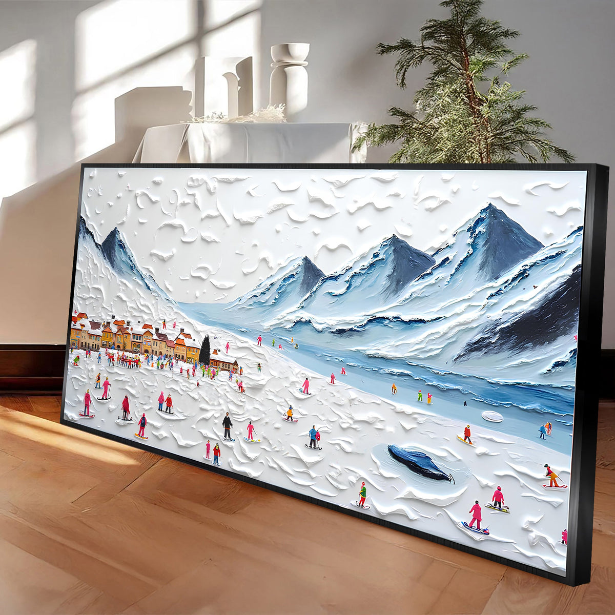 Snow Mountain Abstract Canvas Wall Art II