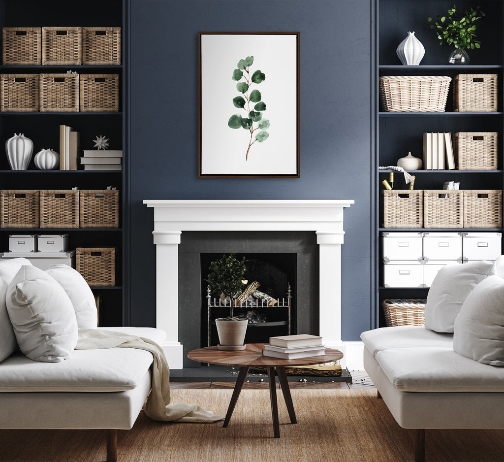 Sylvie Eucalyptus 3b Framed Canvas by Maja Mitrovic of Makes My Day Happy