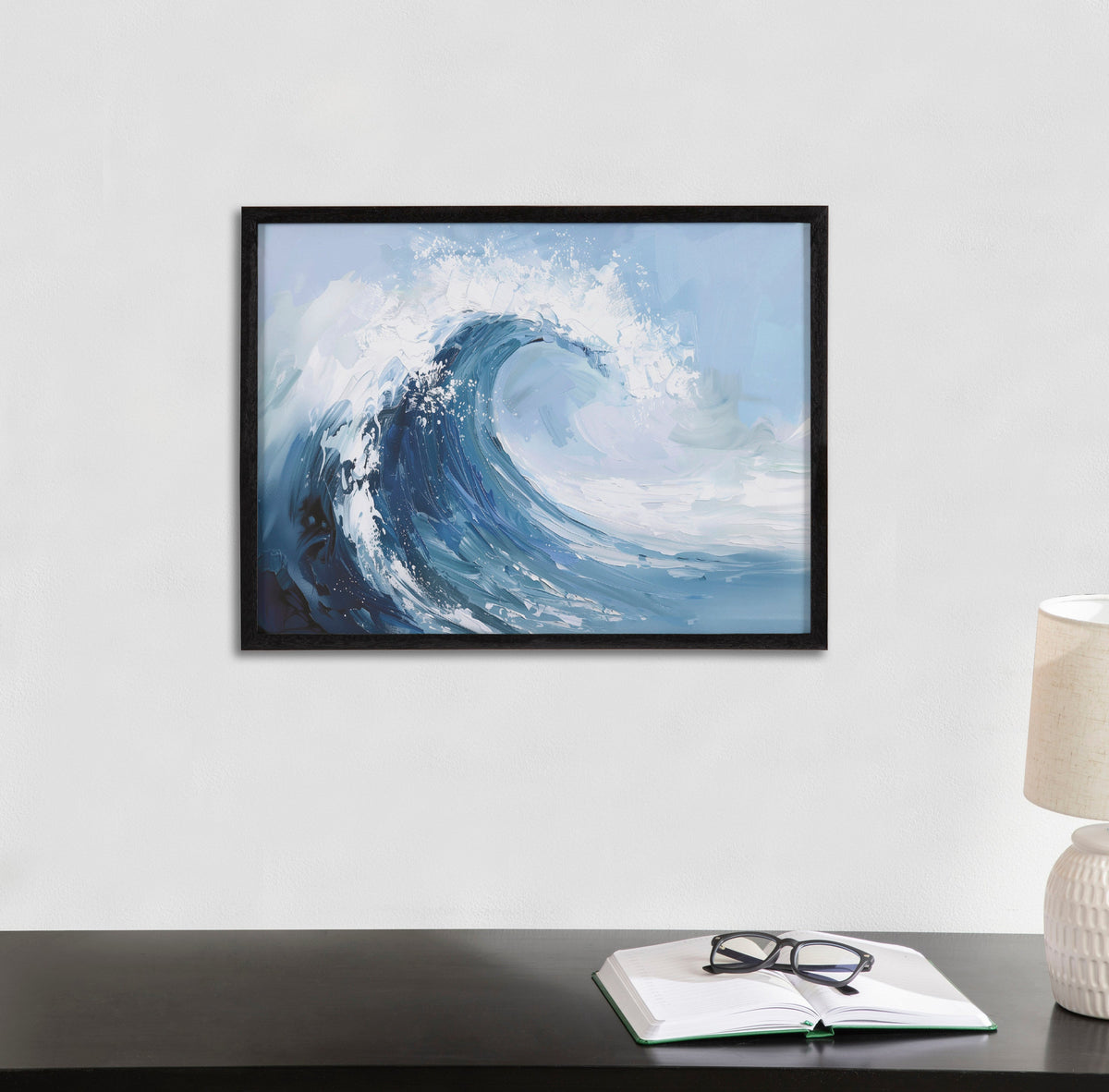 Gallery Abstract Painterly Coastal Ocean Wave Print by The Creative Bunch Studio