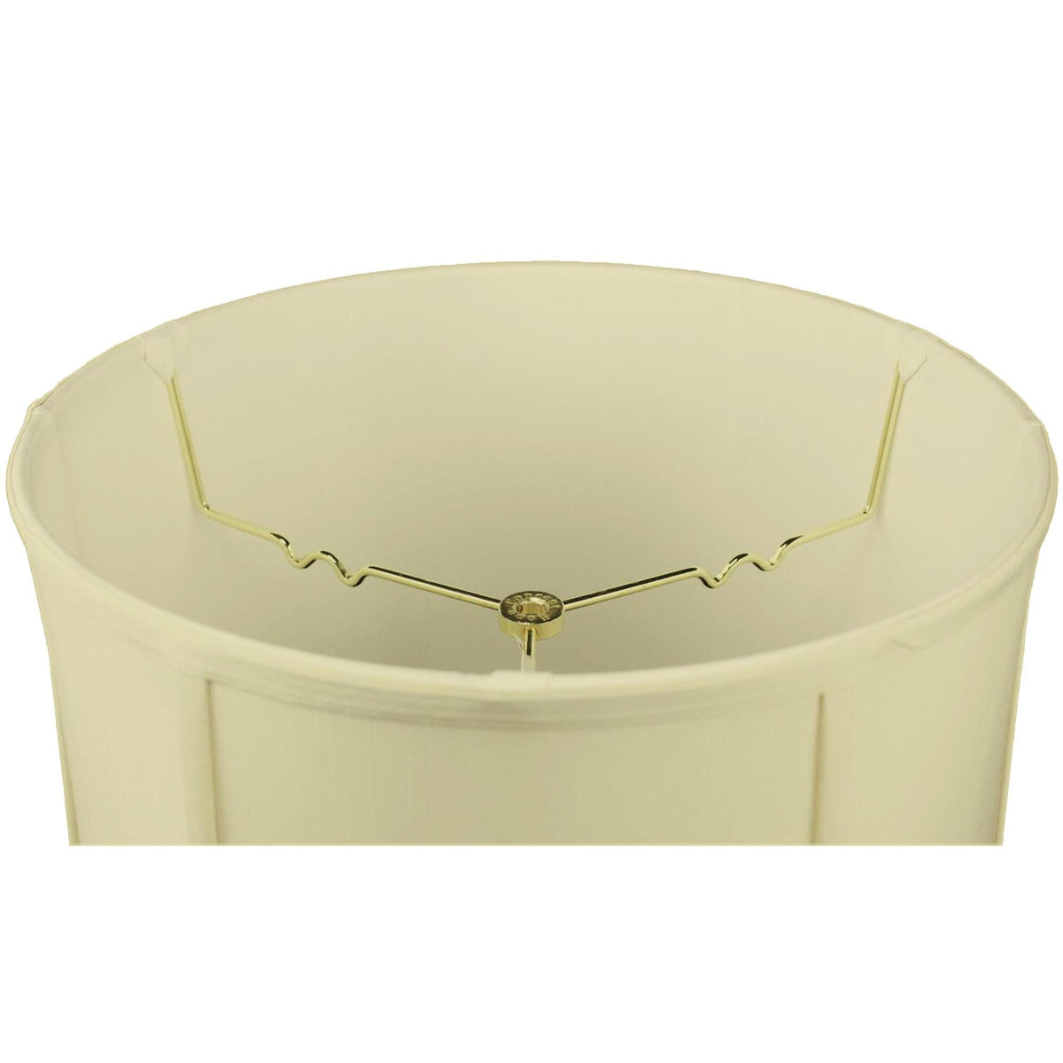 Home Concept Eggshell Shantung Extra Large Drum Lamp Shade - 16" Top x 18" Bottom x 19" Slant Height, Spider Fitter