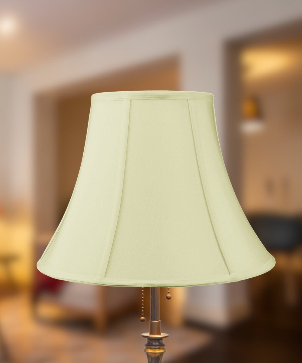 Home Concept Eggshell Shantung Bell Lamp Shade - 16"W x 12" Slant Height