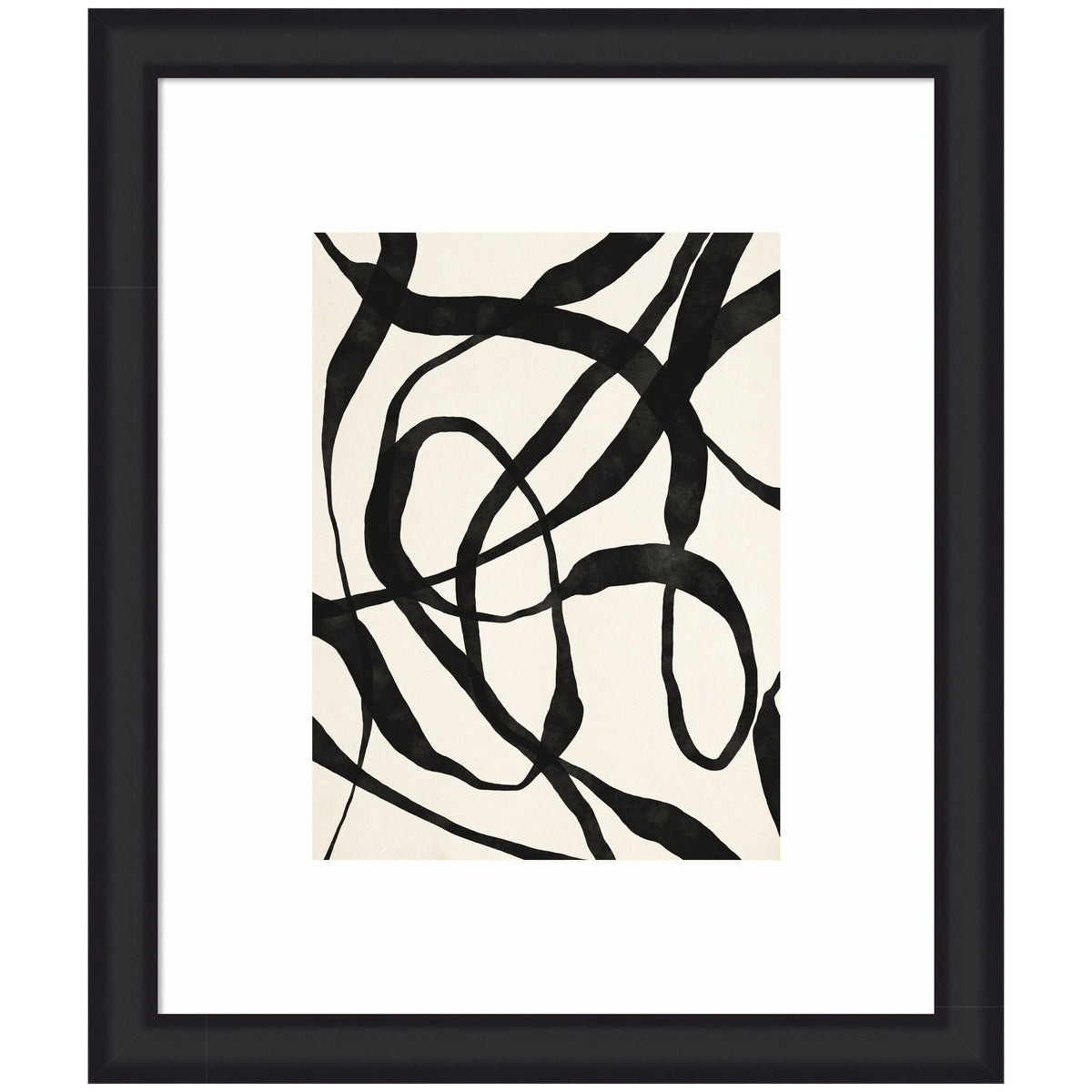 Framed Art Black Twist 4 by Alicia Bock