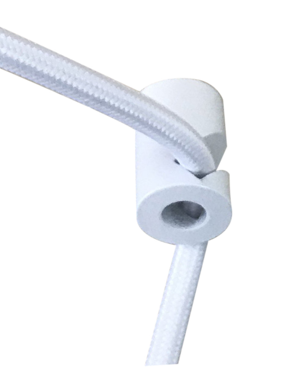 Home Concept 2-Light Plug-In Swag Pendant Light 18"w Chocolate Burlap with Diffuser, White Cord