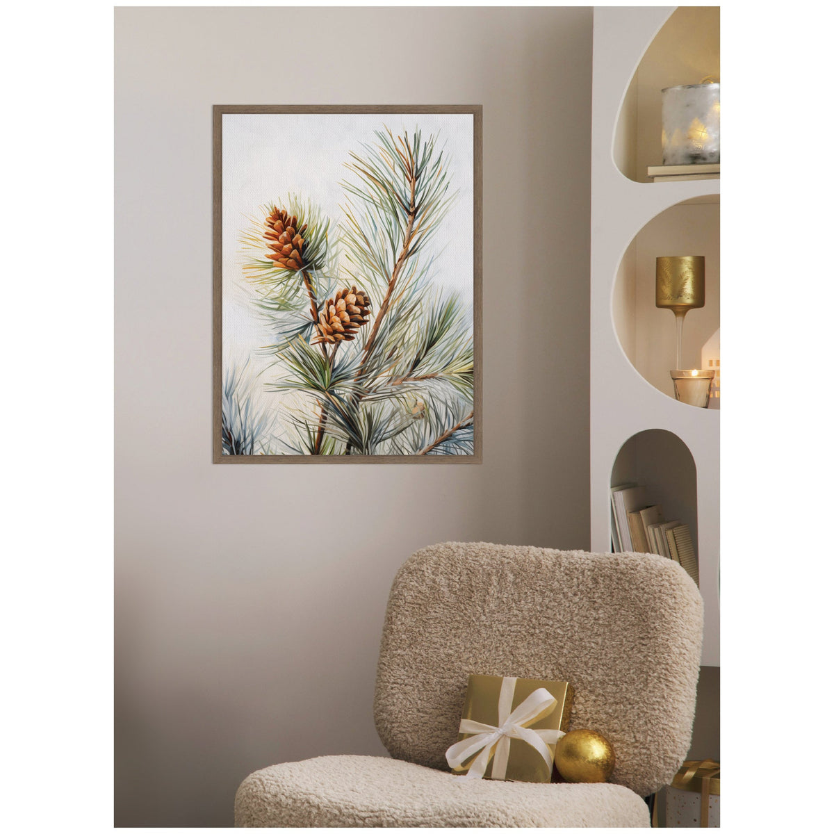 Sylvie Framed Canvas The Quiet Pine Forest I by The Creative Bunch Studio