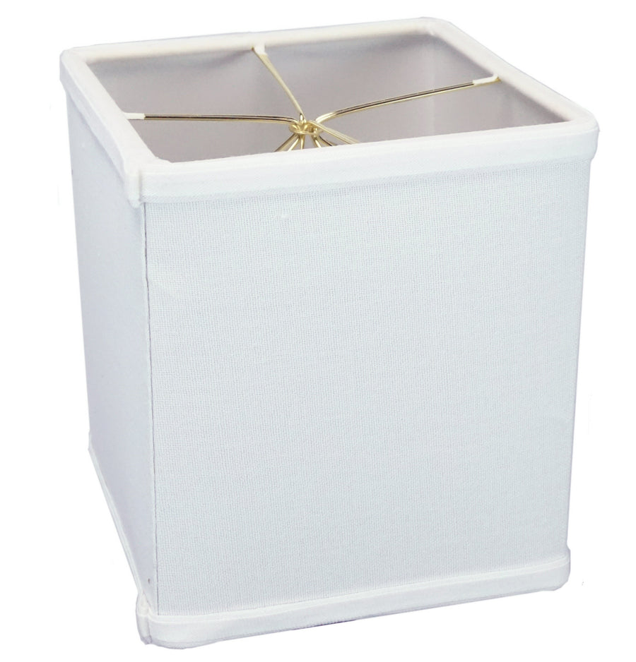 Home Concept Rectangular Drum Lamp Shade White - 6"W x 7" Slant Height