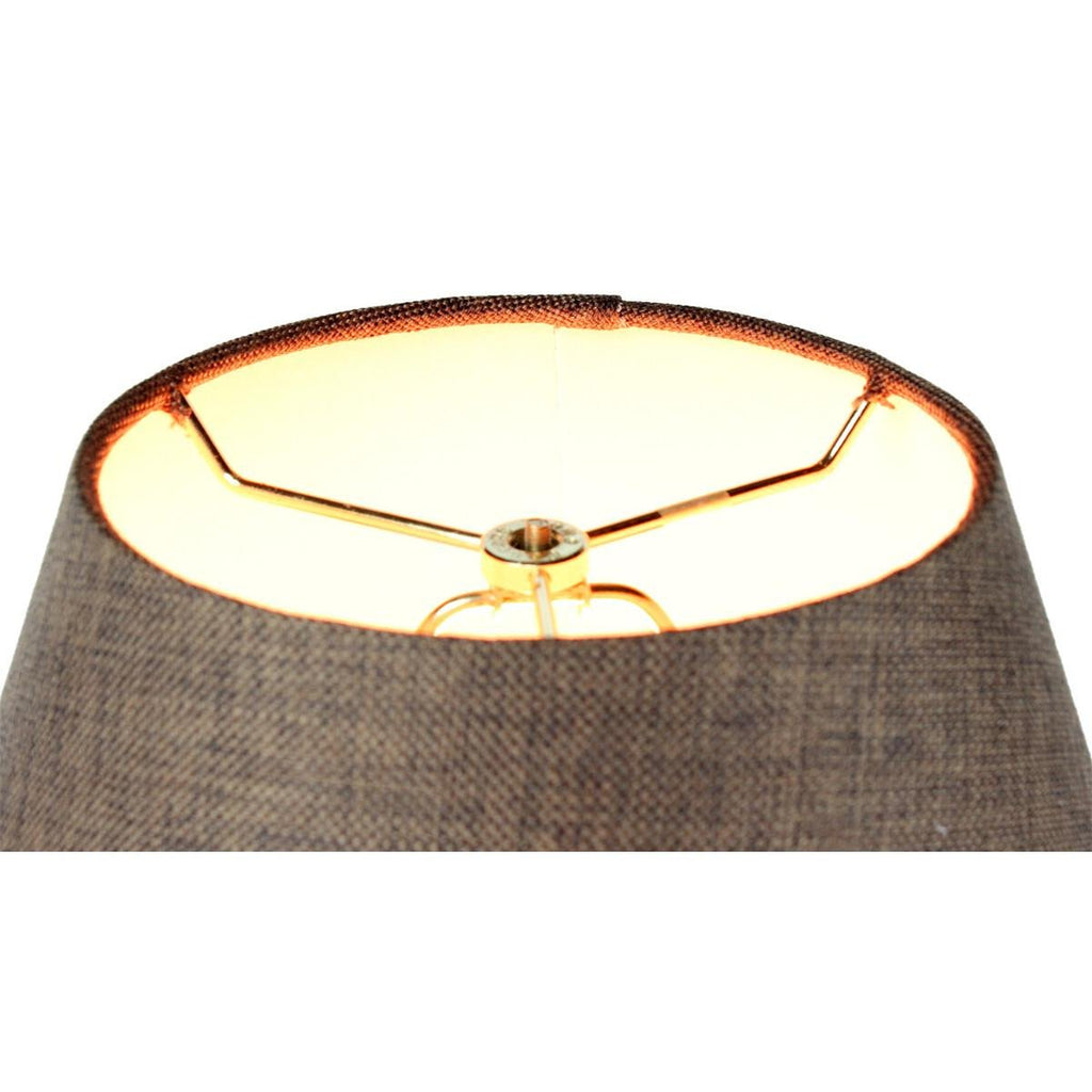 Home Concept Hardback Empire Lamp Shade - Chocolate Burlap - 16"W x 12" Slant Height, Spider Fitter
