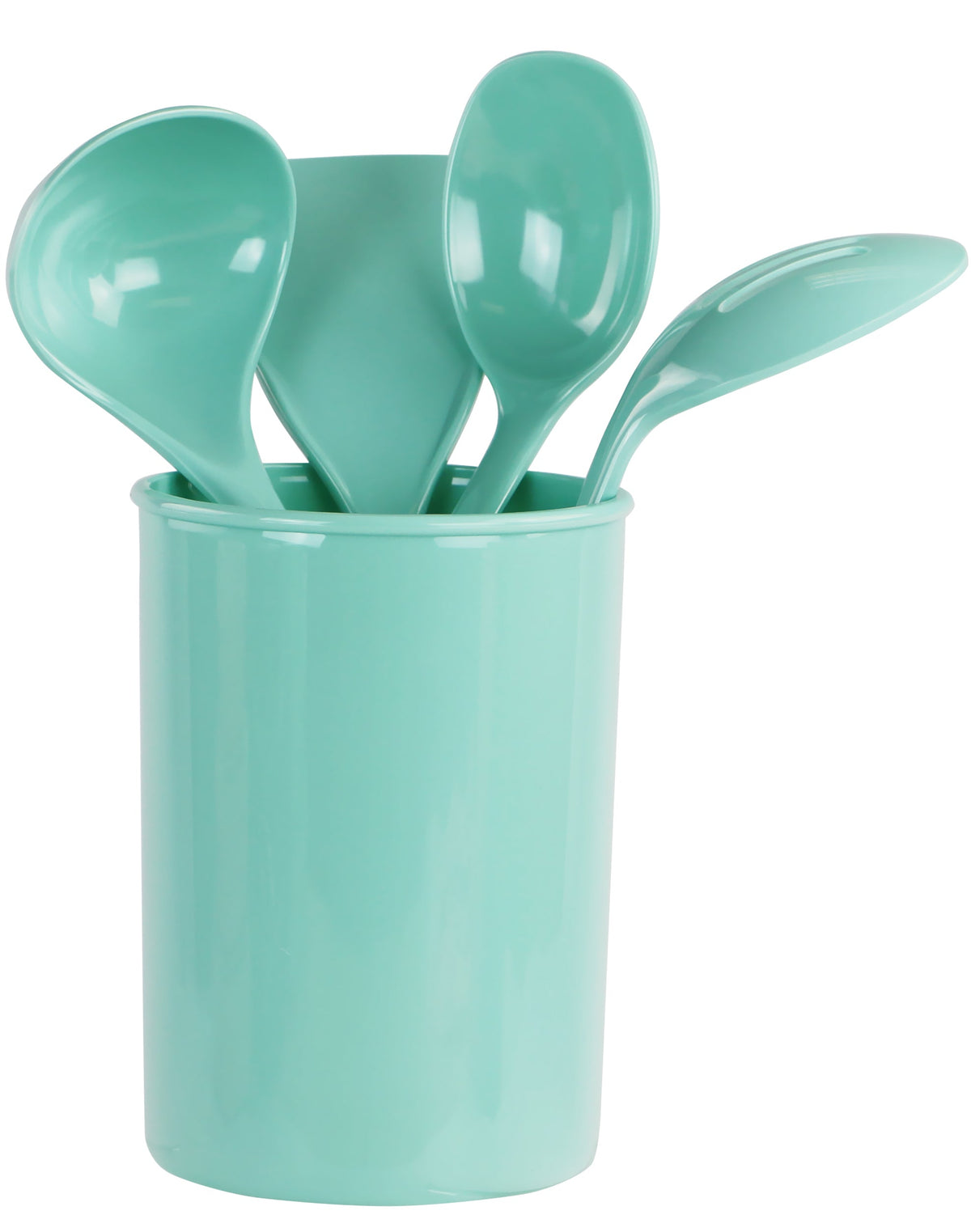 6-Piece Kitchen Utensil Set with Holder, Seafoam