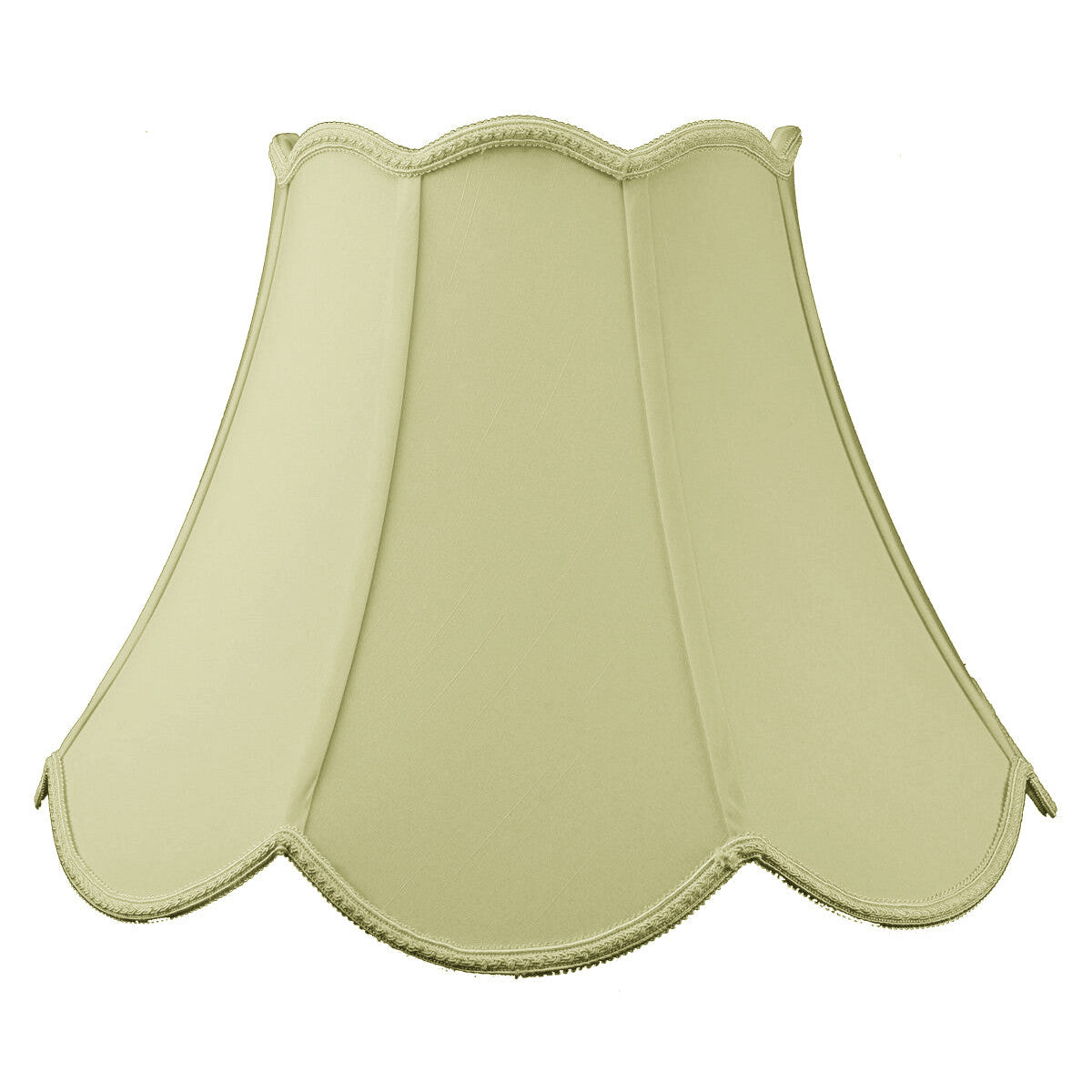 Home Concept Scalloped Bell Lamp Shade Eggshell - 18"W x 13" Slant Height, Spider Fitter
