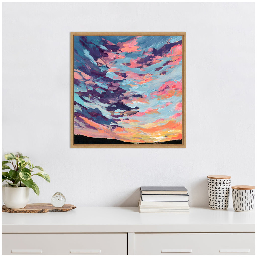Sylvie Sunset Study Framed Canvas by Emily Kenney