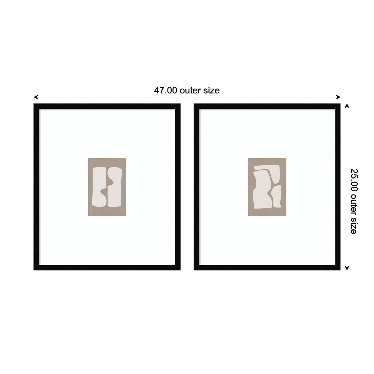 Organic Figures 01 & 02 2 Piece Framed Wall Art Print Set by Gabrielly Guedes