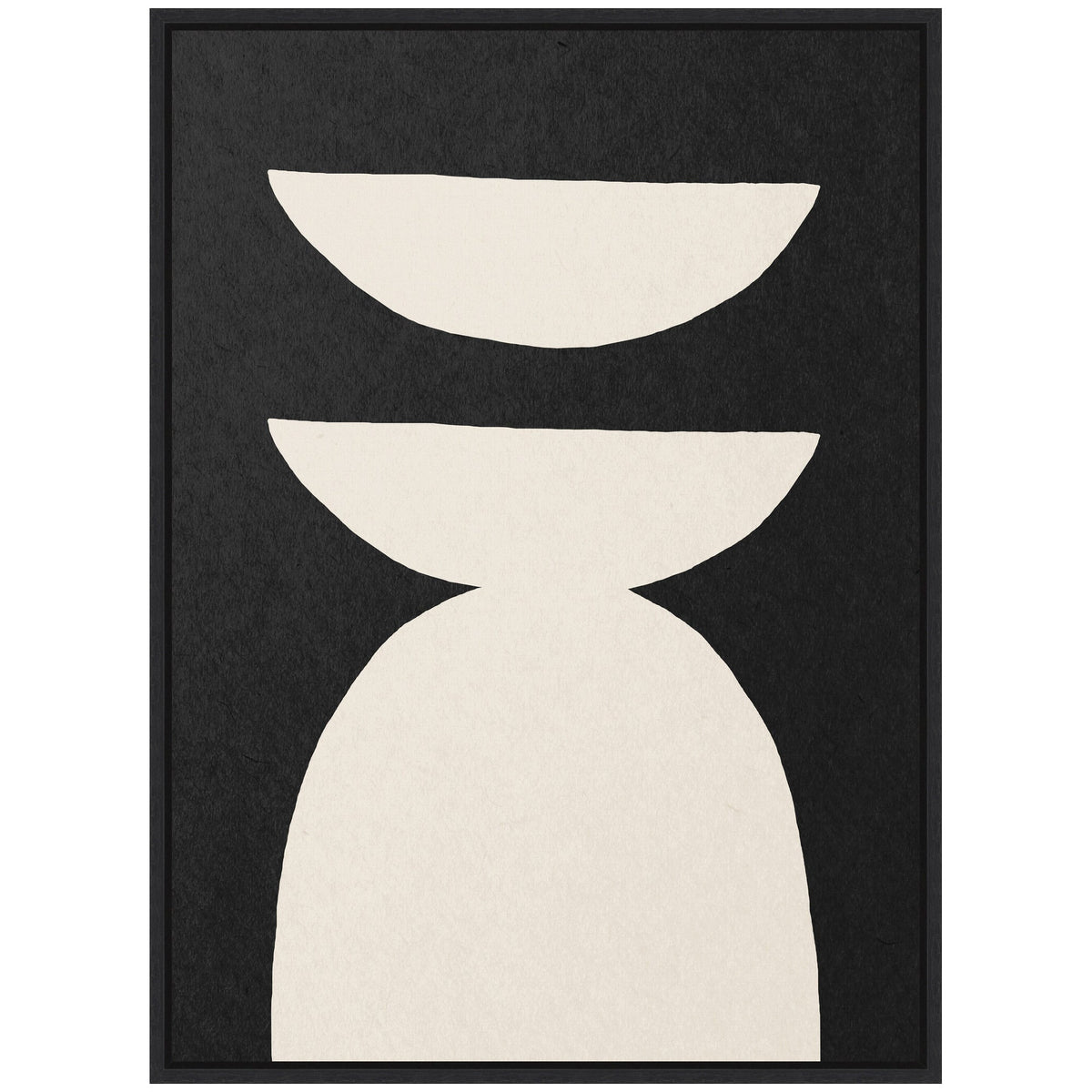 Sylvie White Geometric Abstract Framed Canvas by July Art Prints