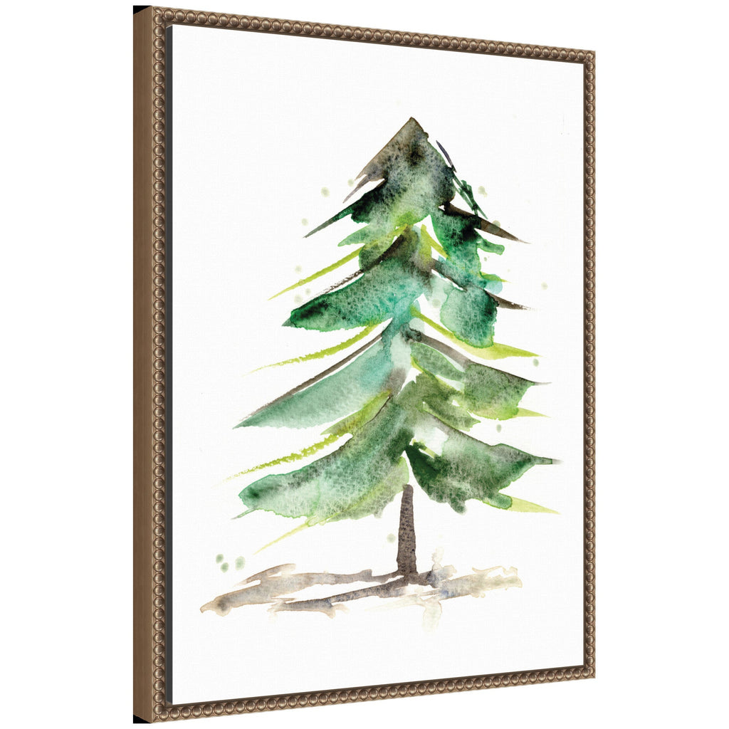 Sylvie Winter Spruce Framed Canvas by Xizhou Xie