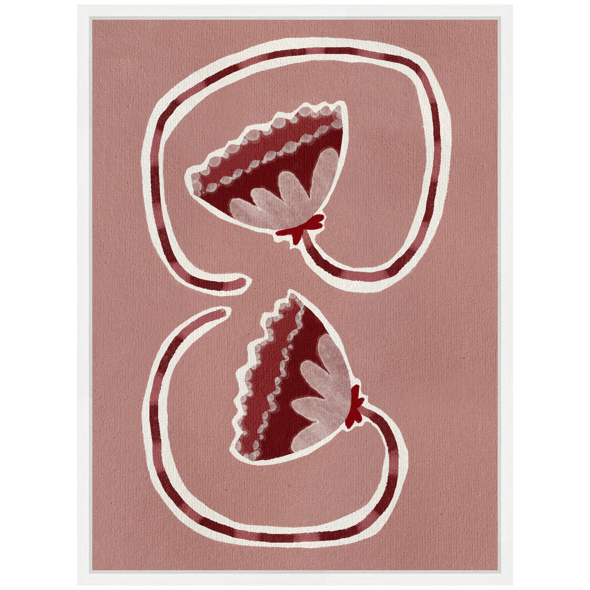 Sylvie Delicate Bloom 16 Framed Canvas by Shatha Al Dafai