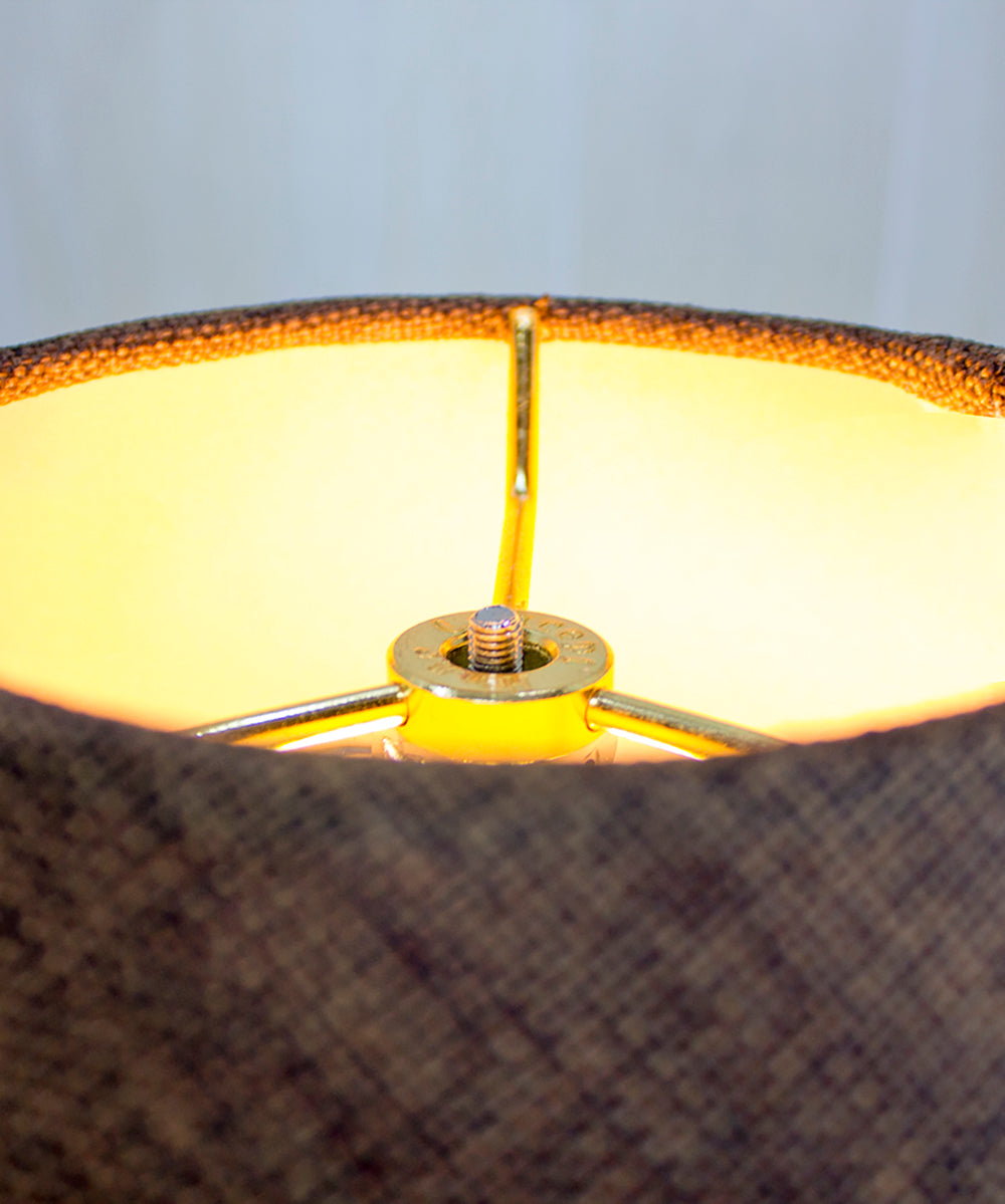 Home Concept Hardback Empire Lamp Shade - Chocolate Burlap - 12"W x 9" Slant Height, Spider Fitter