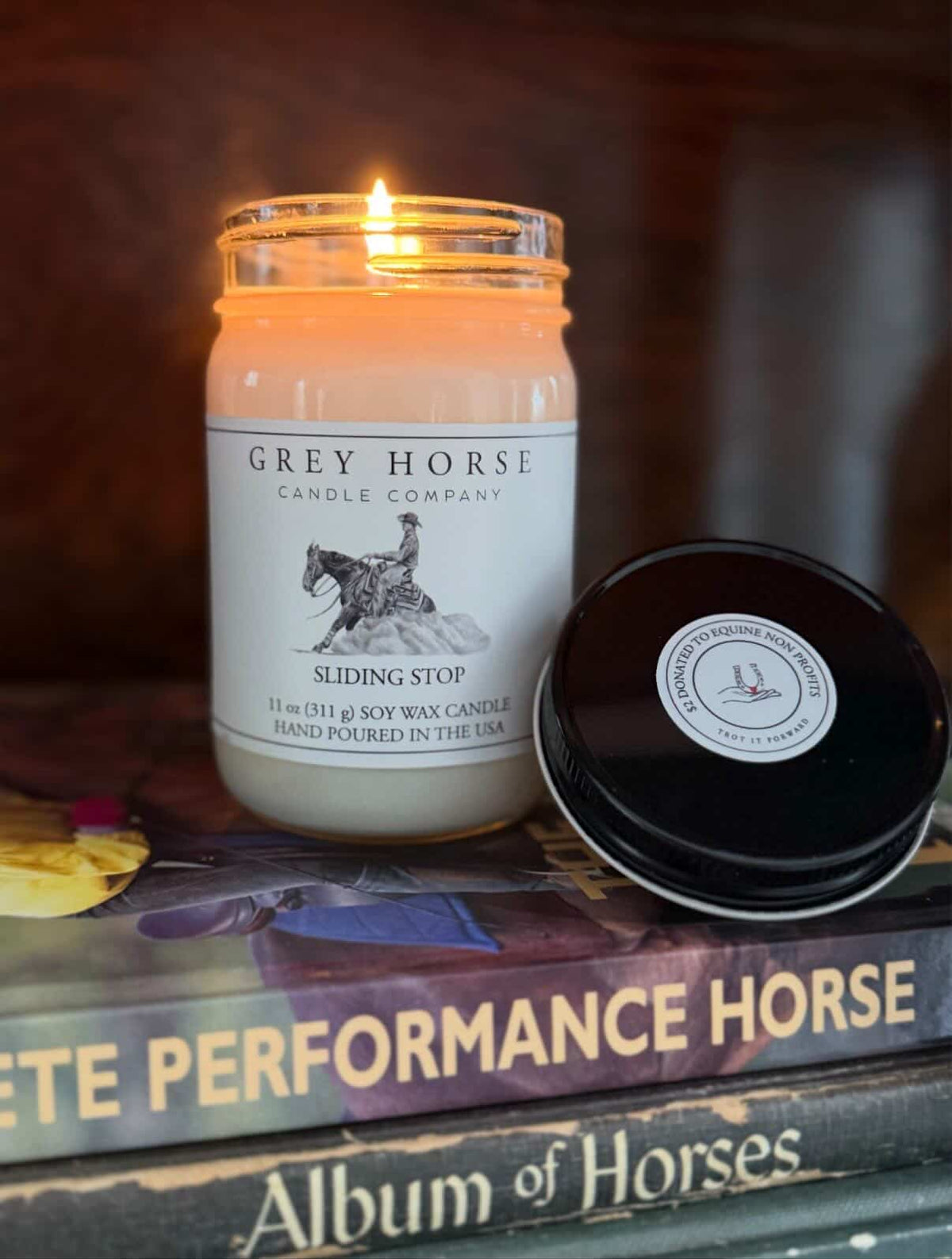 Sliding Stop Scented Jar Candle - Trot It Forward Collection