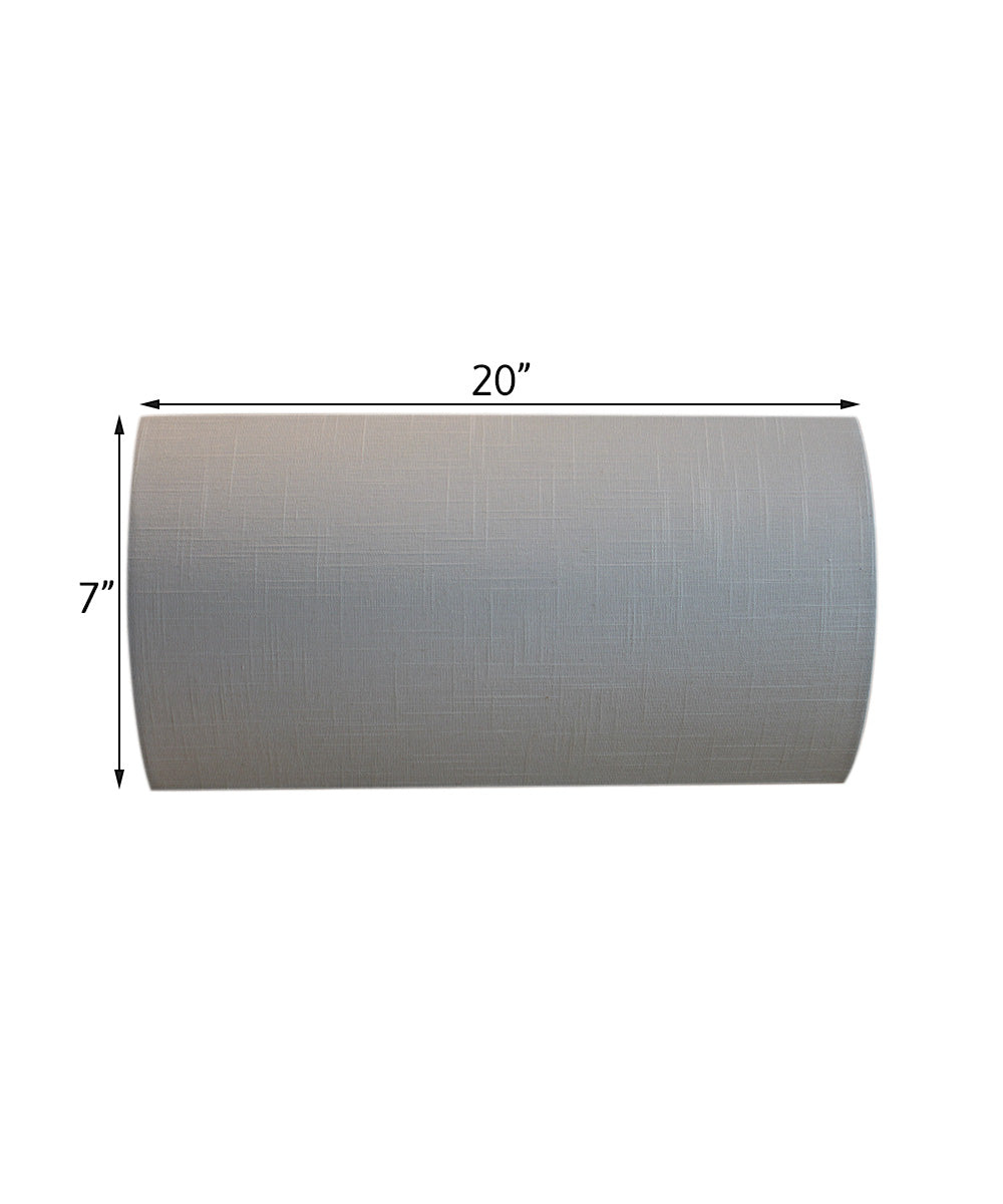Moderne Bathroom Vanity Light Cover Conversion Kit, White Textured Fabric Shade, 20"W, No Wiring