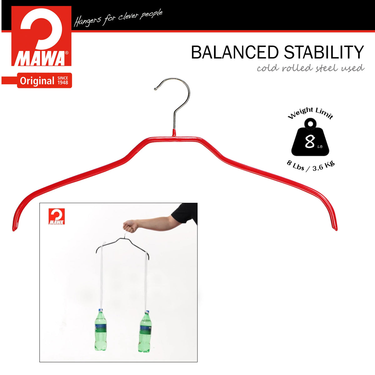 MAWA Silhouette 41-F Hanger, New Red