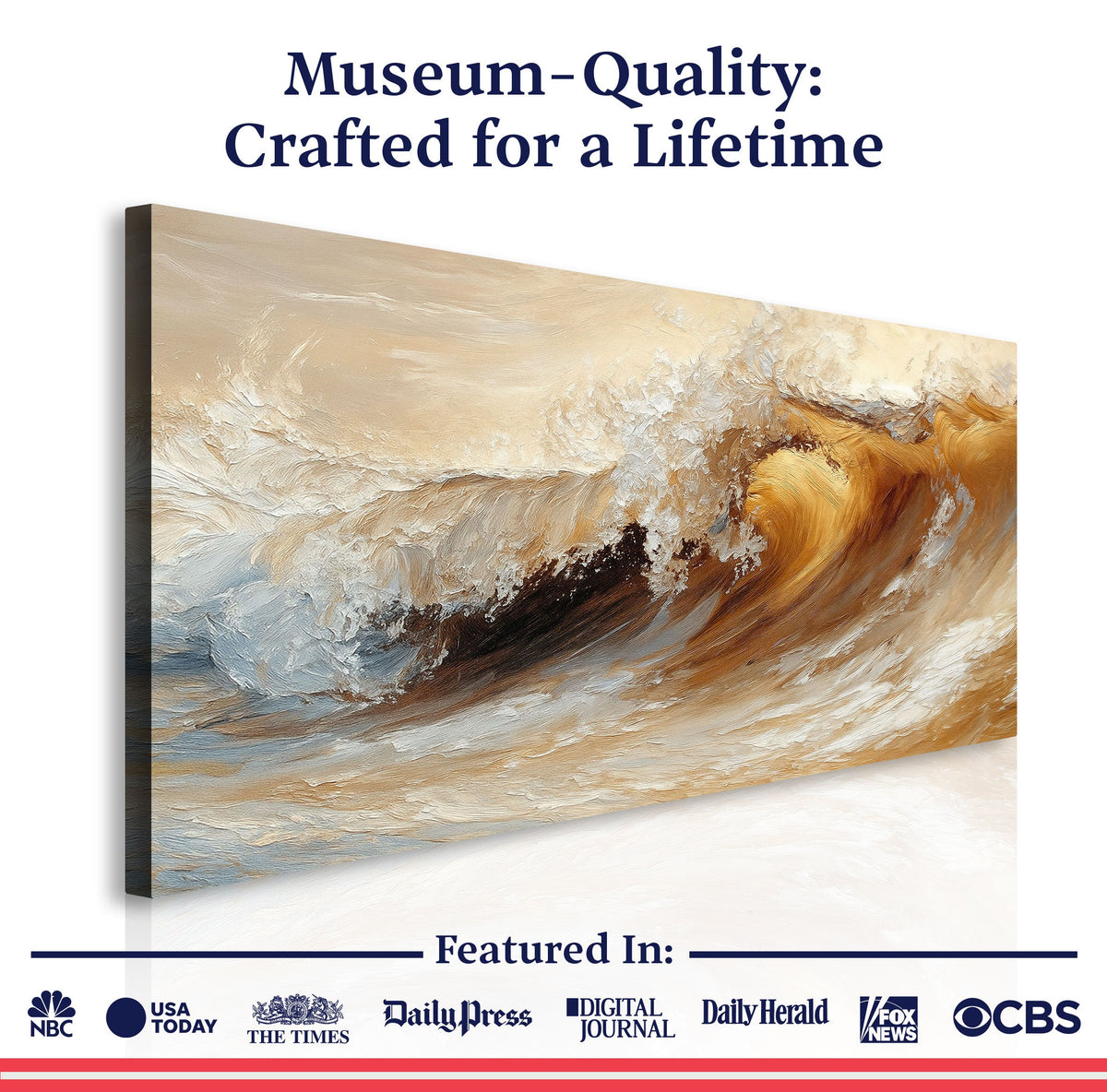 Ocean Wave Seascape Canvas Wall Art III