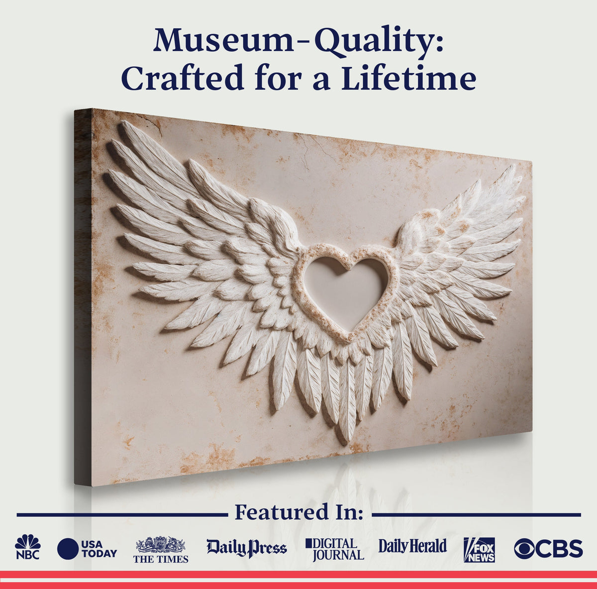 Wings of Love Abstract Canvas Wall Art II