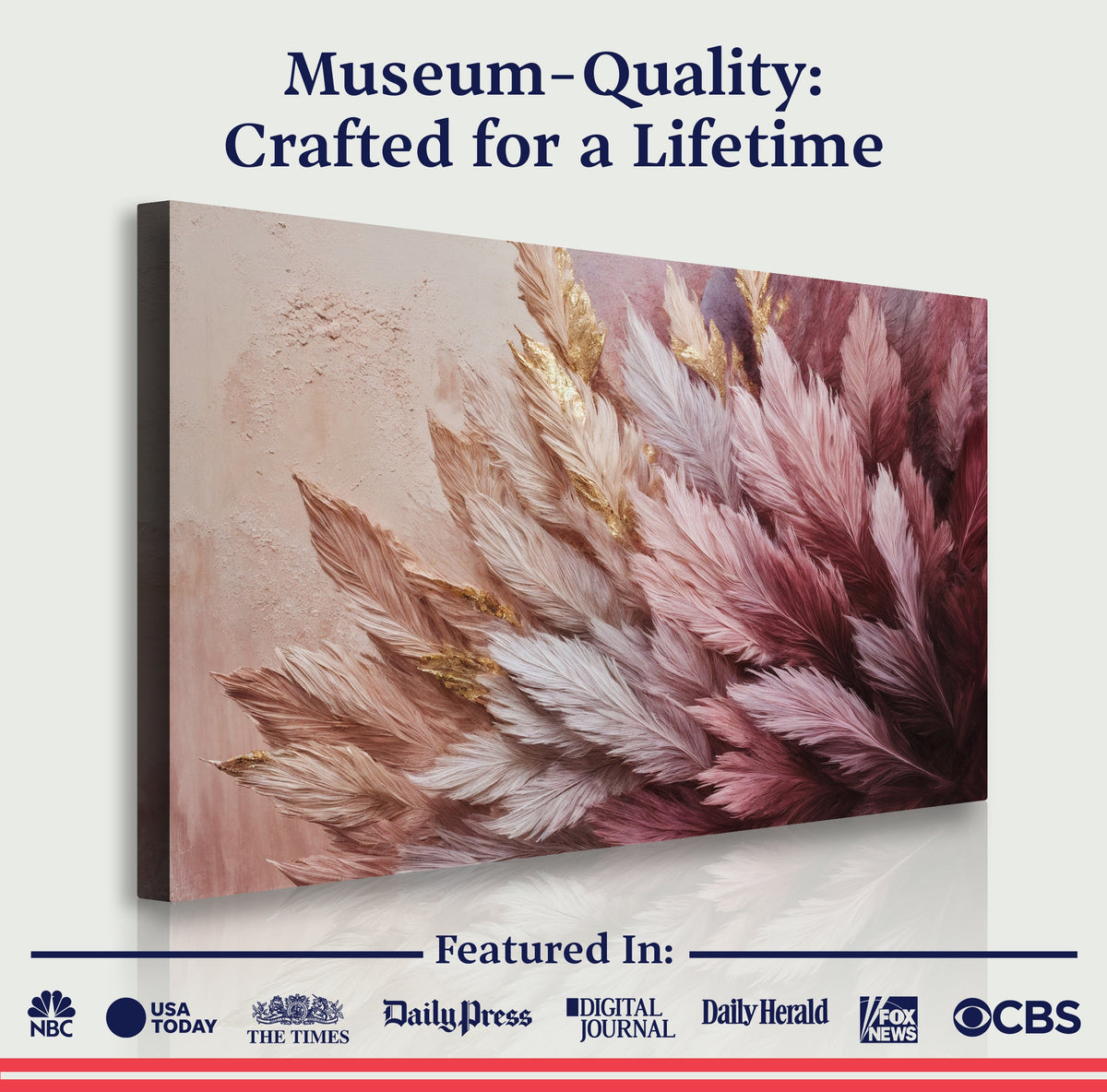 Feather Symphony Canvas Wall Art