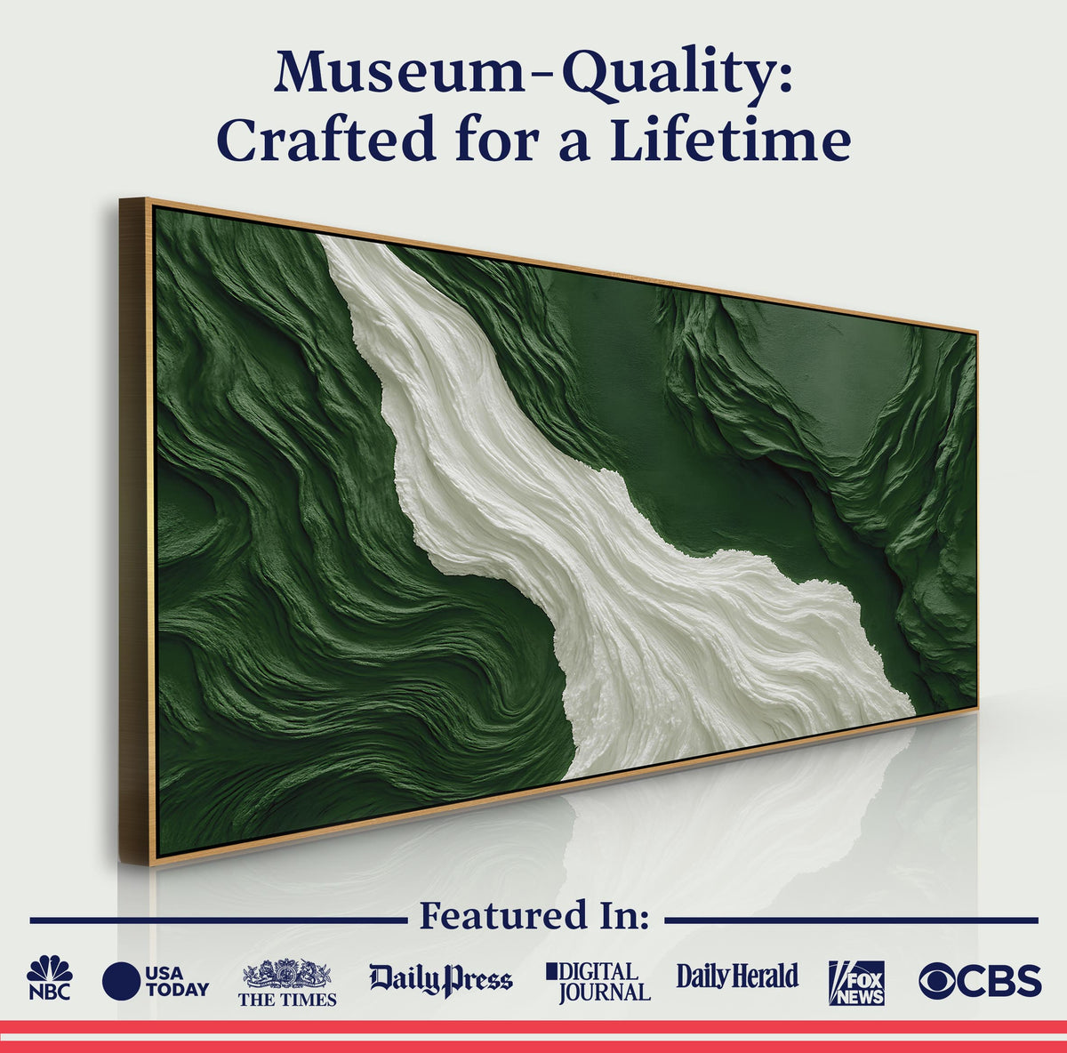 Green Rivers Abstract Canvas Wall Art