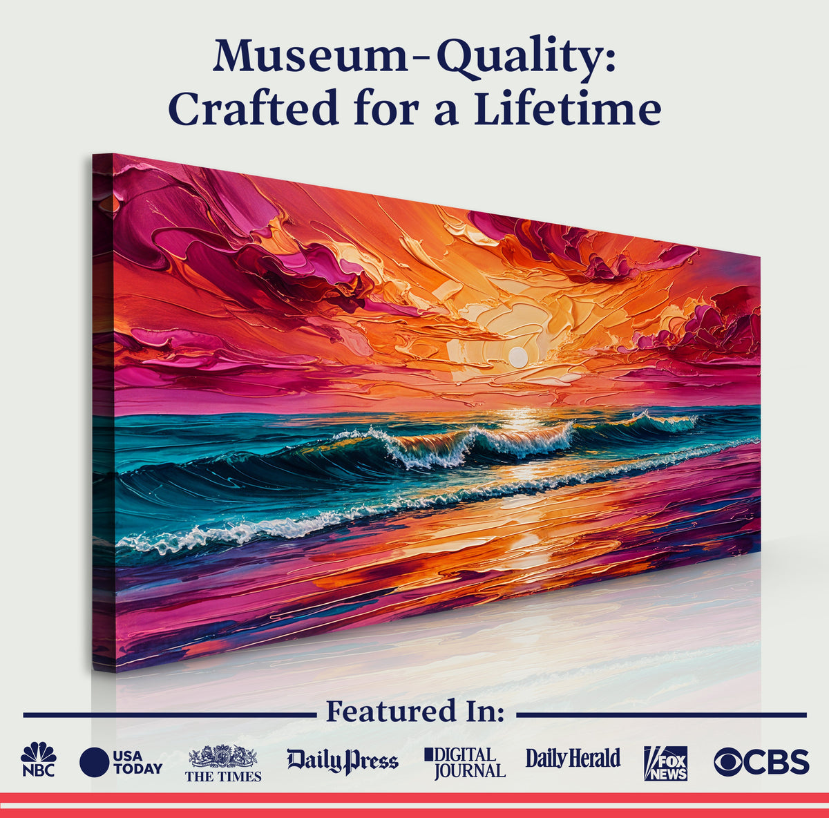 Coastal Sunset Canvas Wall Art