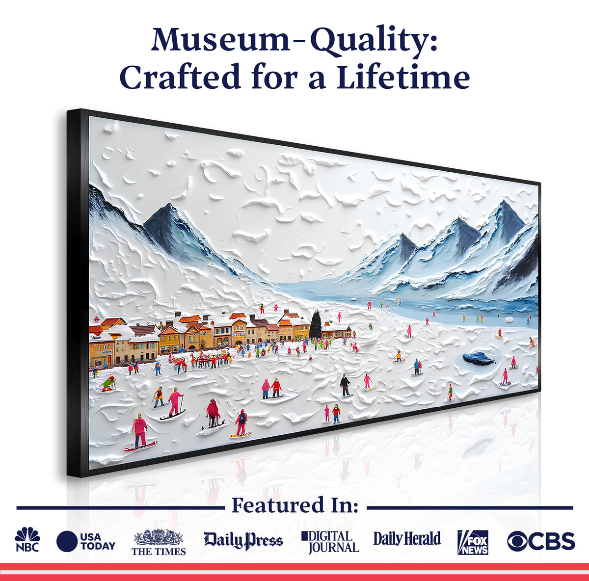 Snow Mountain Abstract Canvas Wall Art II