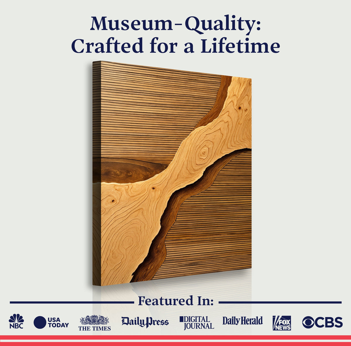 Wood Rift Canvas Wall Art