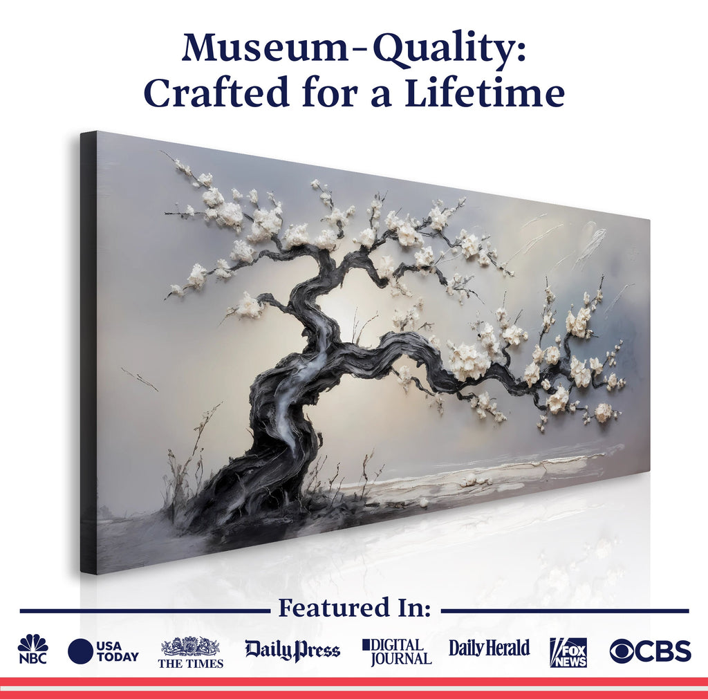 White Blossom Canvas Wall Art