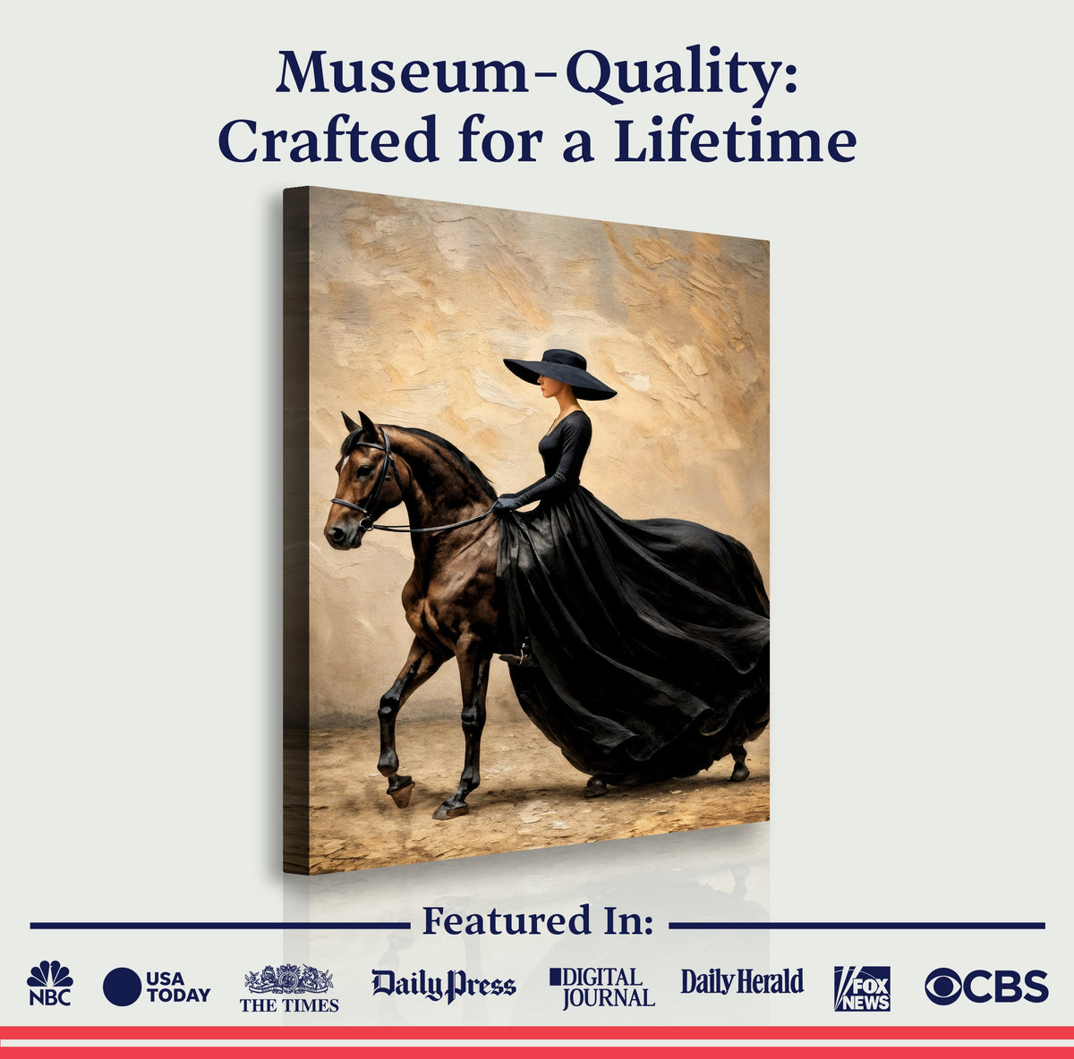Elegant Equestrian Canvas Wall Art