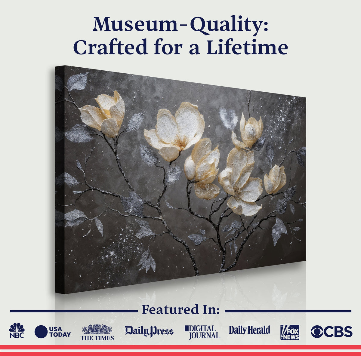 Midnight Magnolias Canvas Wall Art