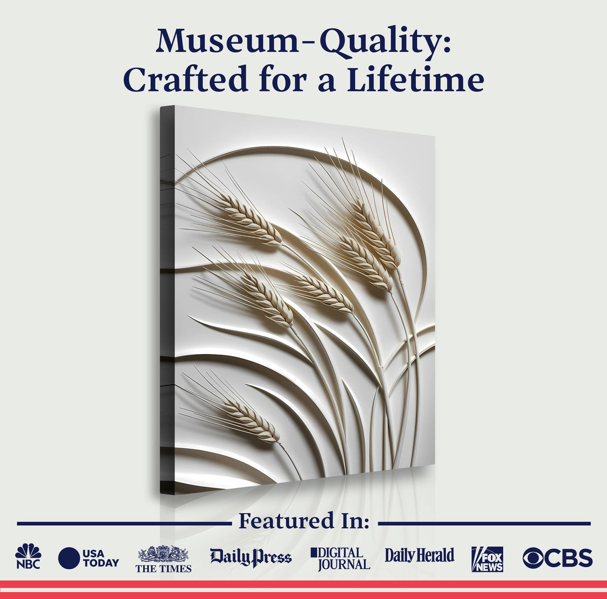 Minimalist Wheat Canvas Wall Art