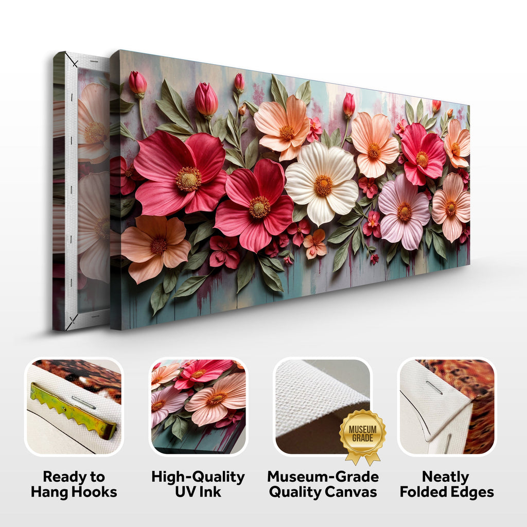 Colorful Floral Realistic Canvas Wall Art II