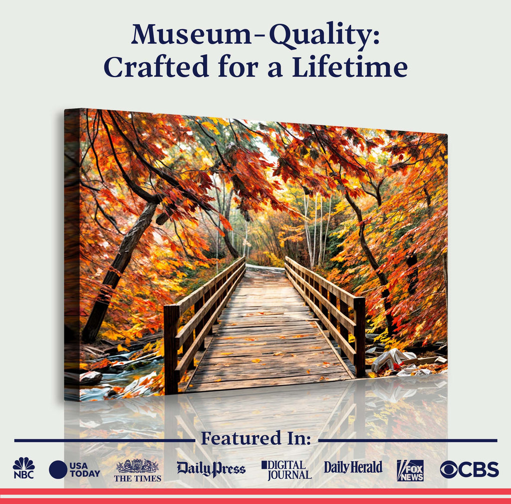 Crossing Autumn Canvas Wall Art