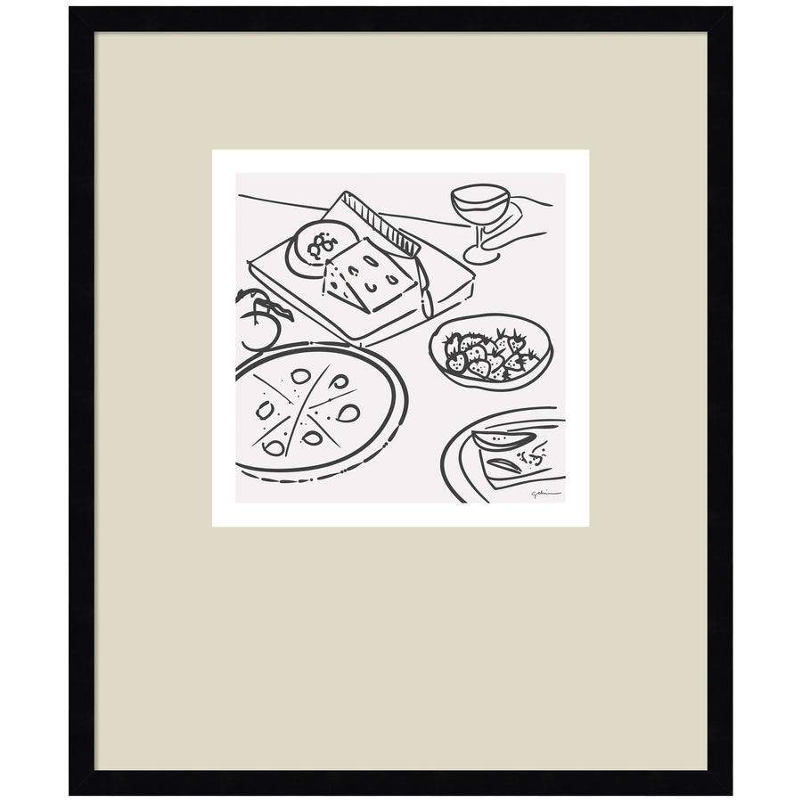 Dinner Club by Gabrielly Guedes Framed Wall Art Print