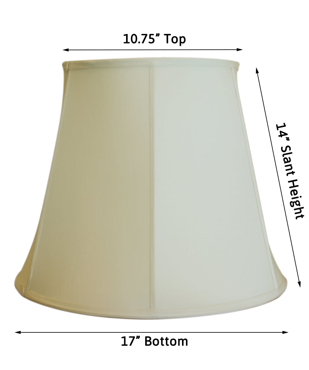 Eggshell Empire Shantung Lamp Shade - 17"W x 14" Slant Height