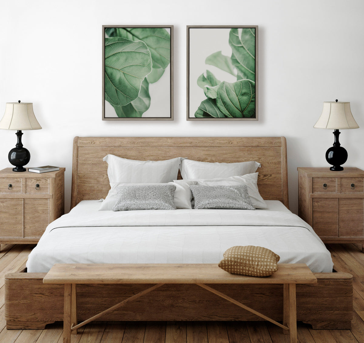 Sylvie Plant Study 6 and Plant Study 7 Framed Canvas Set of 2 by Alicia Abla