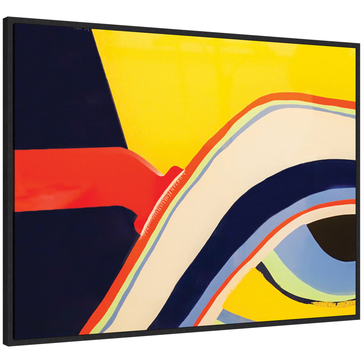 Sylvie Retro Bright Abstract True Color 1 Framed Canvas by Grant Mahr