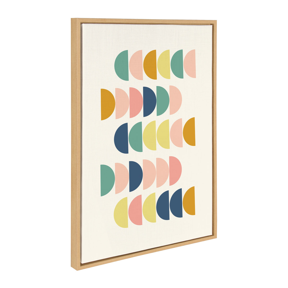 Sylvie Simple Shapes in Soft Colors Framed Canvas by Apricot and Birch