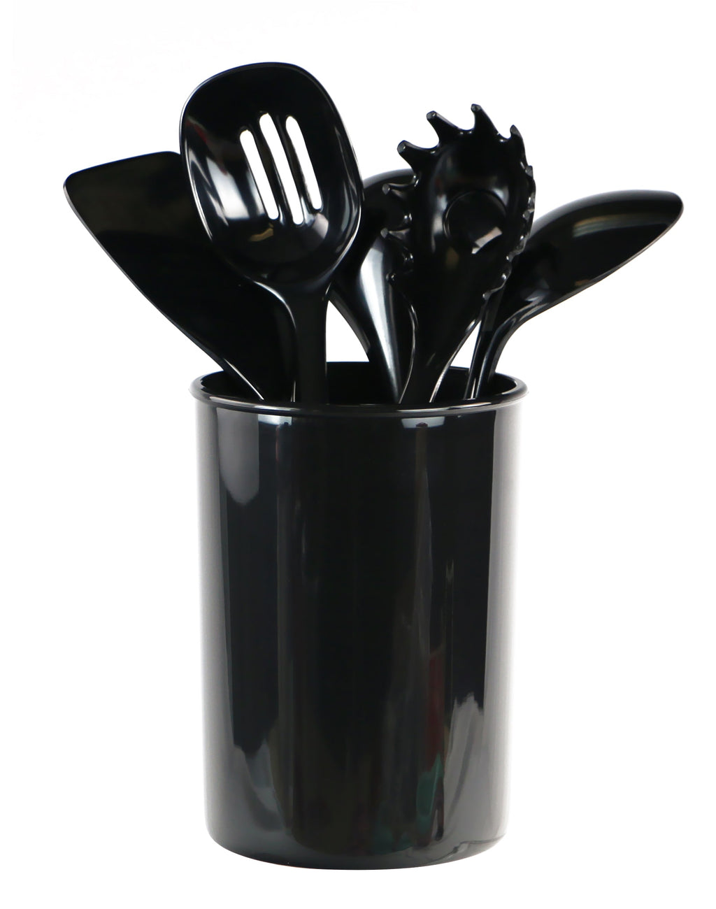 6-Piece Kitchen Utensil Set with Holder, Black
